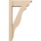Ekena Millwork 6-in W x 16-in D x 28-in H Funston Trad Rough Cedar Woodgrain TimberThane Outlooker, Primed Tan OUTUR060X16X28FST04RCPR - alternate 3